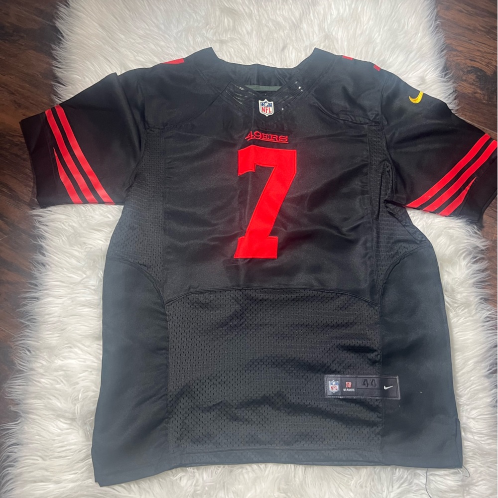 Nike On Field NFL SF 49ers Colin Kaepernick Black Jersey Stitched  Size L